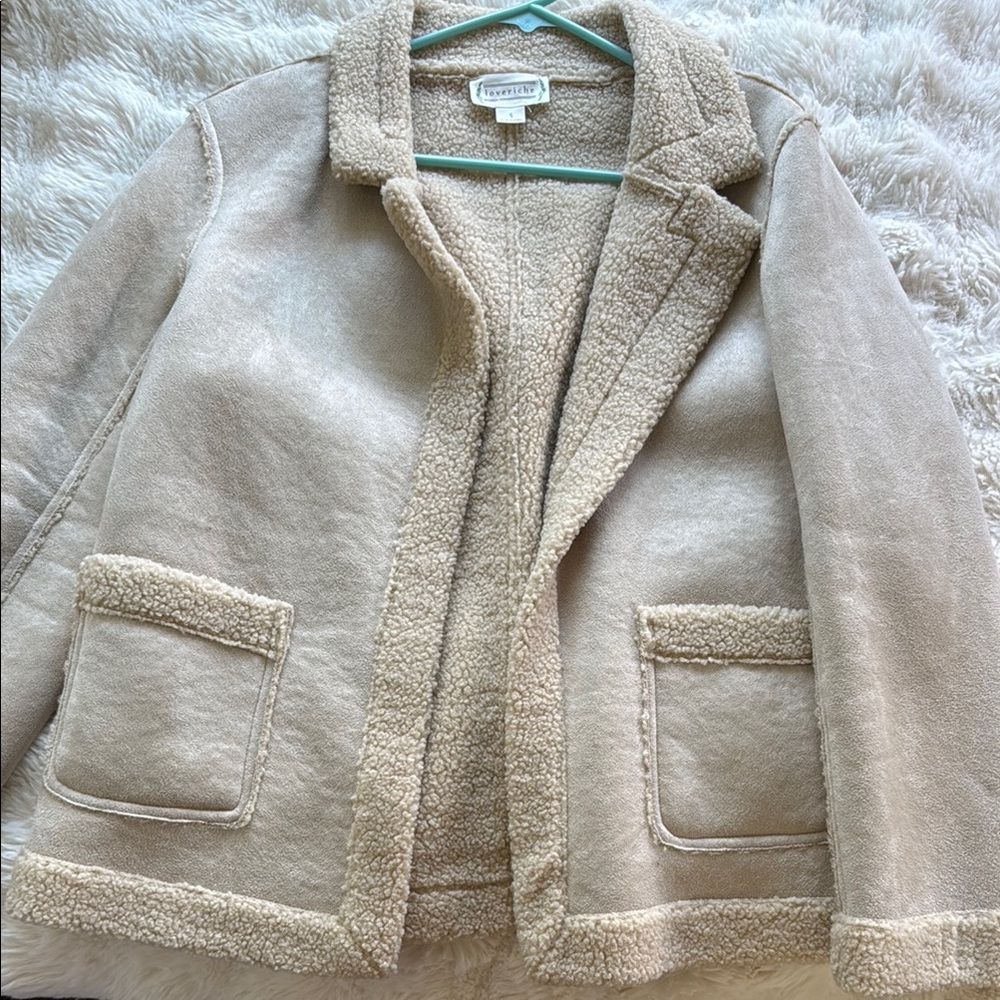 Forever 21 Cream Teddy Jacket